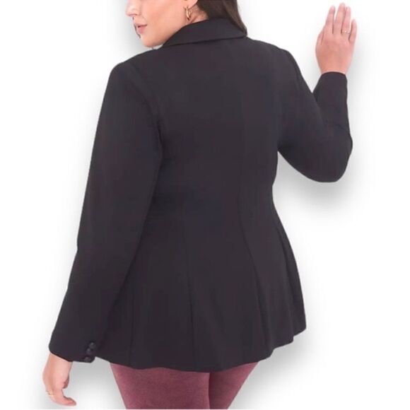 Lane Bryant The Bryant Blazer in Black Ponte Knit NEW Size 20 Petites - Picture 3 of 11